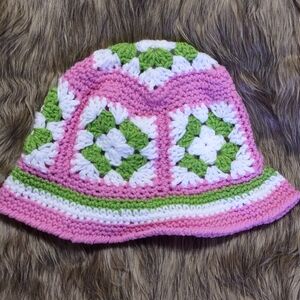 Colorful Crochet Hat Osfm